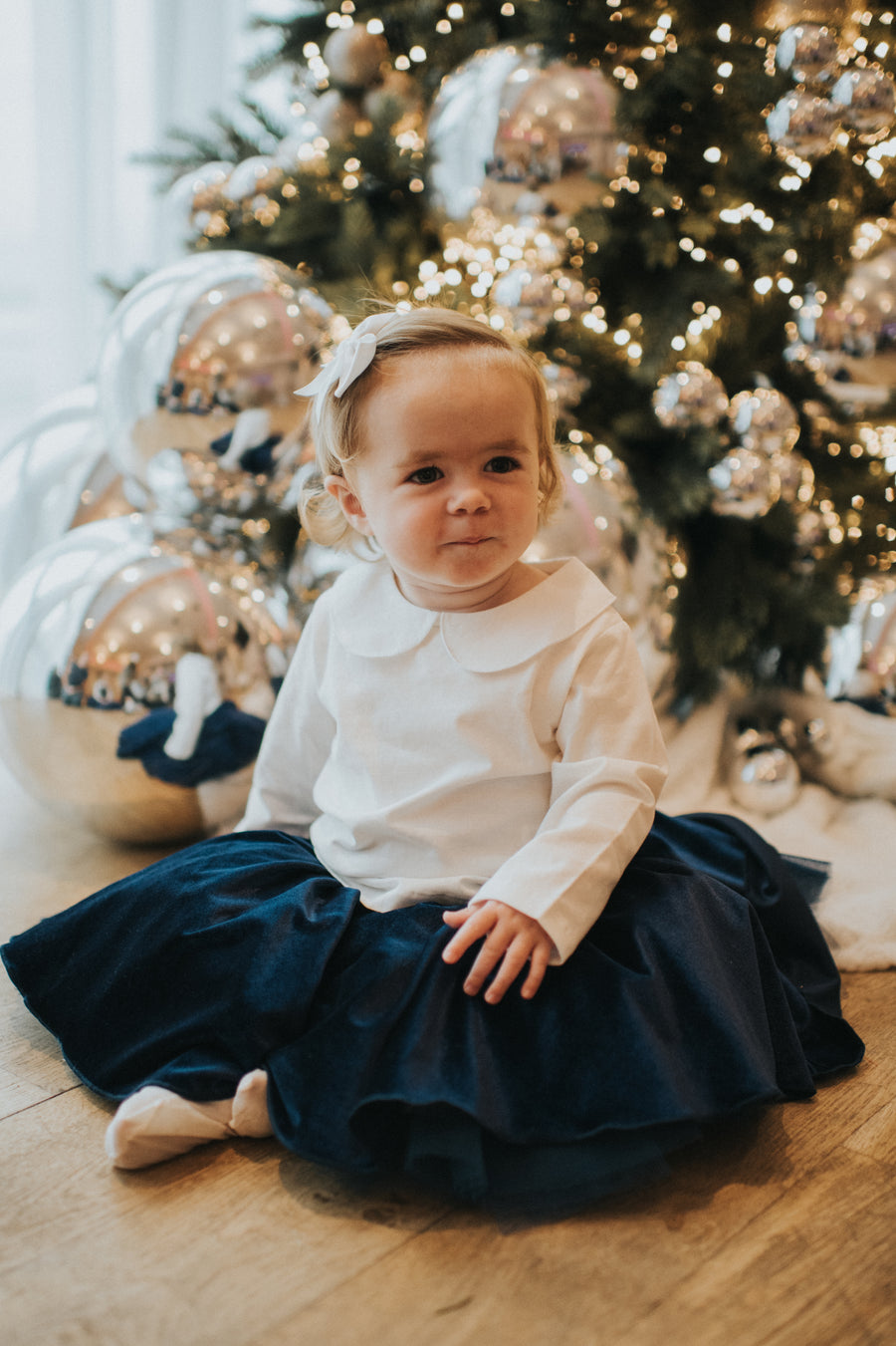 Kaya Navy Velvet Tulle Skirt