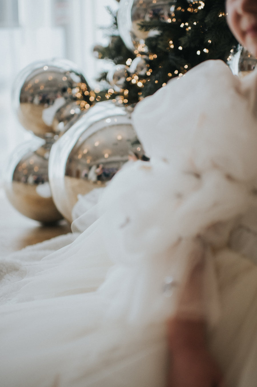 Dream Ivory Sequin Star Tulle Dress