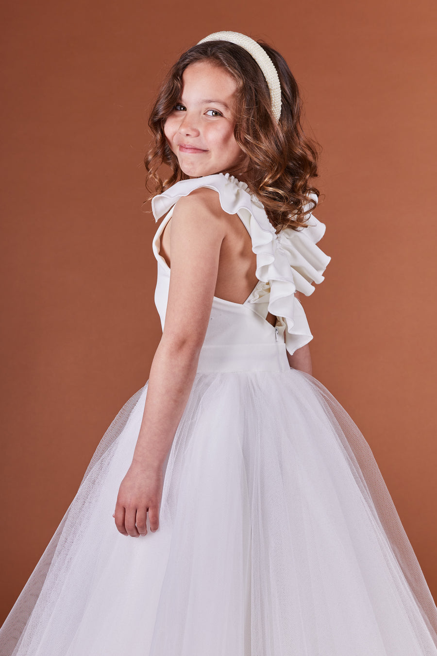 Millie Ruffled Flower Girl Dress