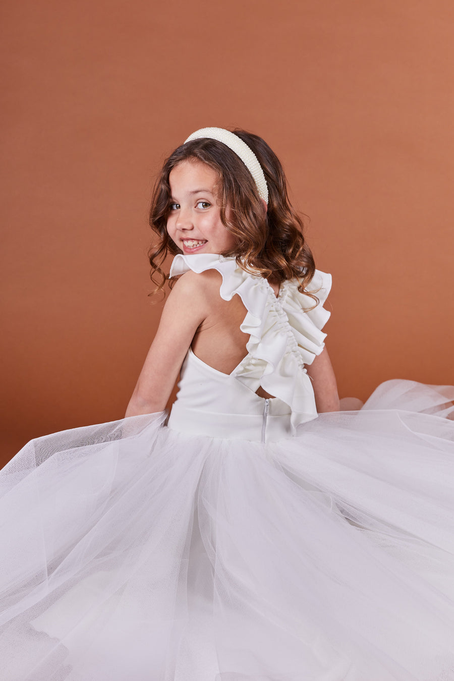 Millie Ruffled Flower Girl Dress